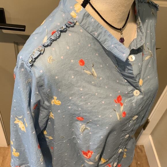 ESHAKTI WAYWARD FANCIES Floral Peplum Top 2X - Picture 4 of 10